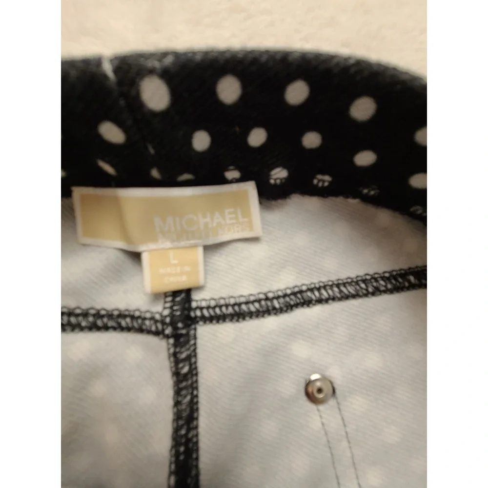 Michael‎ Kors Navy White Polka Dot Pull On Leggings Pants Women's Large Casual